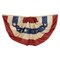 Patriotic Bunting Flag, USA Pleated Fan Banner for 4th of July (71.5 x 34 In)